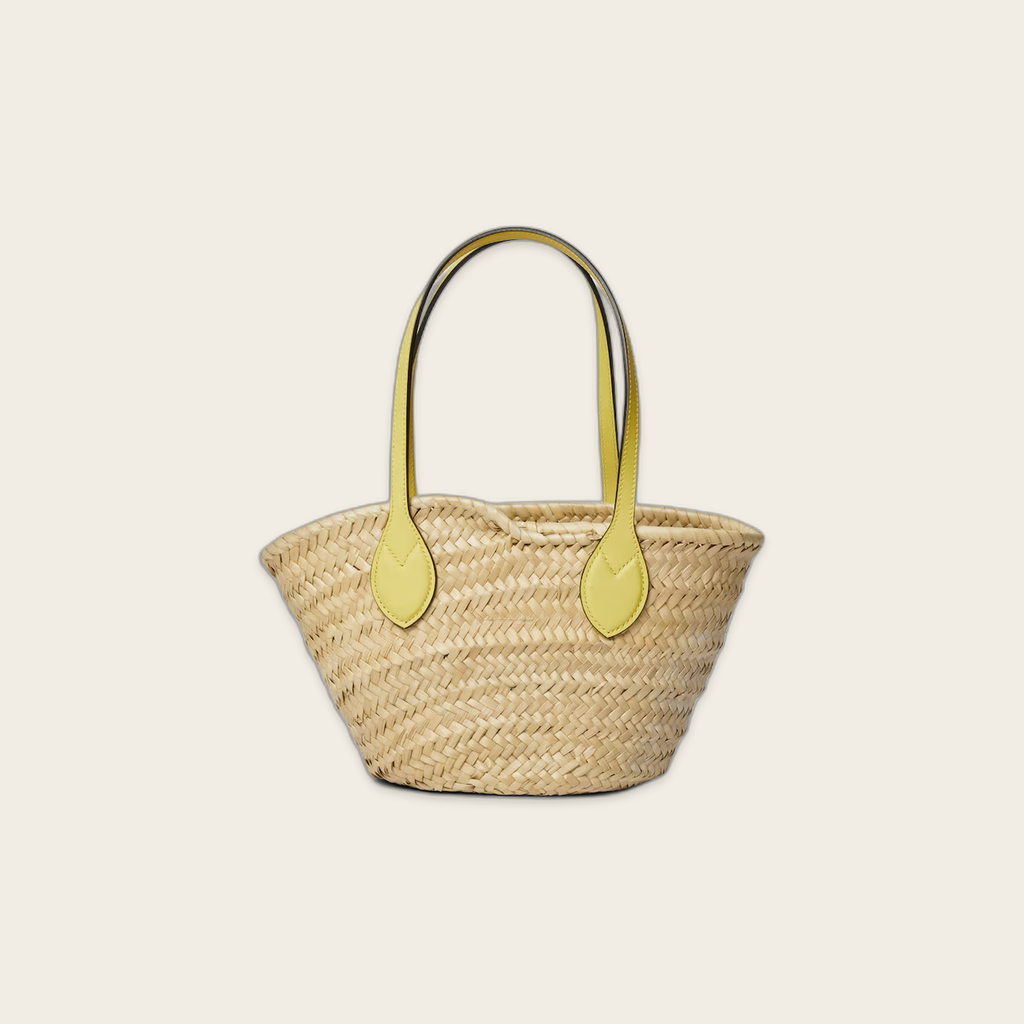 Gucci Logo Straw Tote Bag