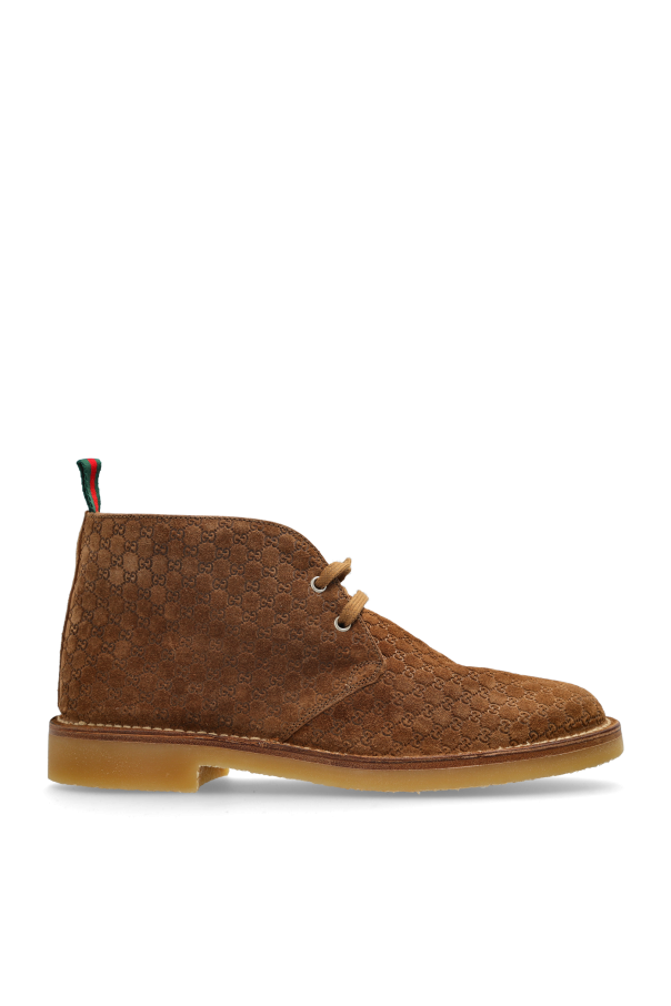 Gucci Moreau Boots — Brown Suede