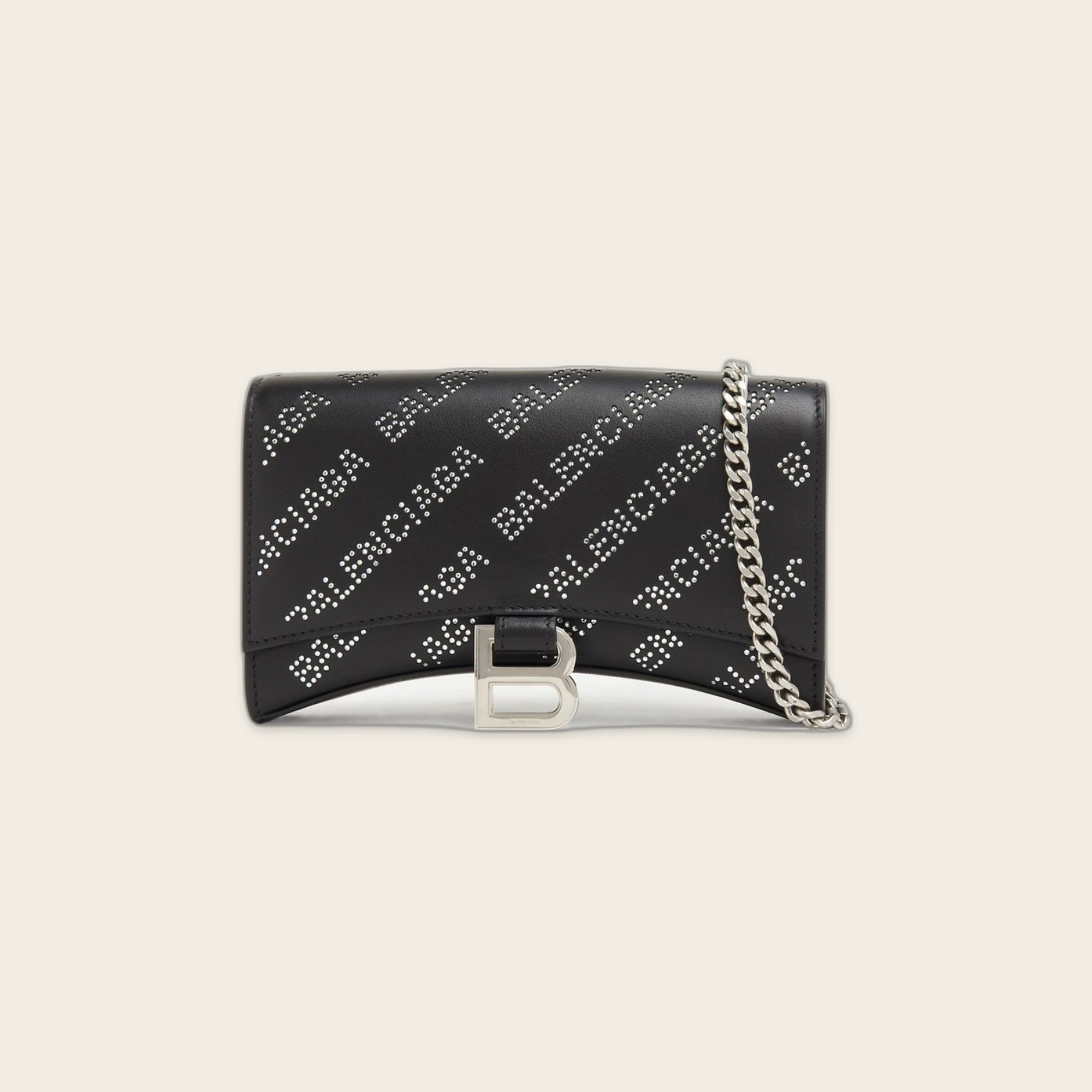 Balenciaga Hourglass Wallet Strass on Chain