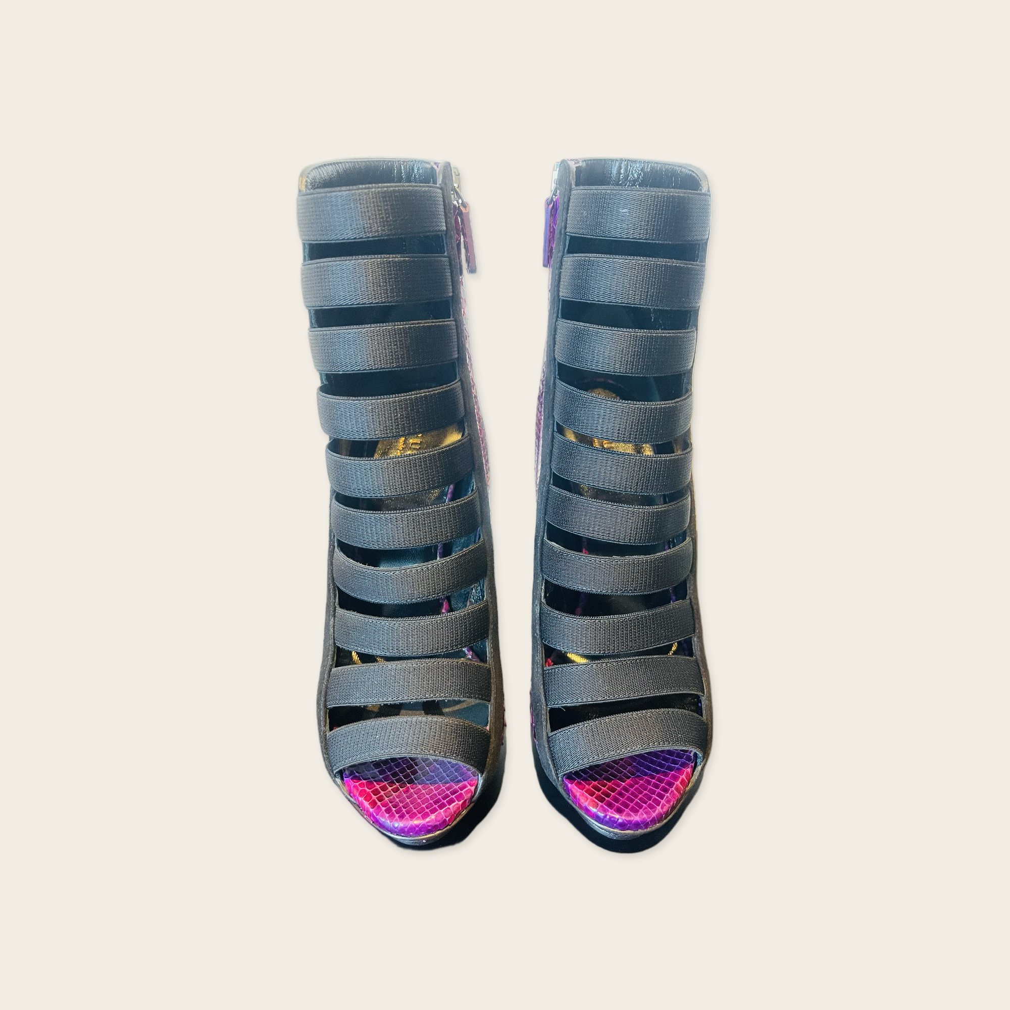 Gucci Olímpia Python Heel Ankle Boots