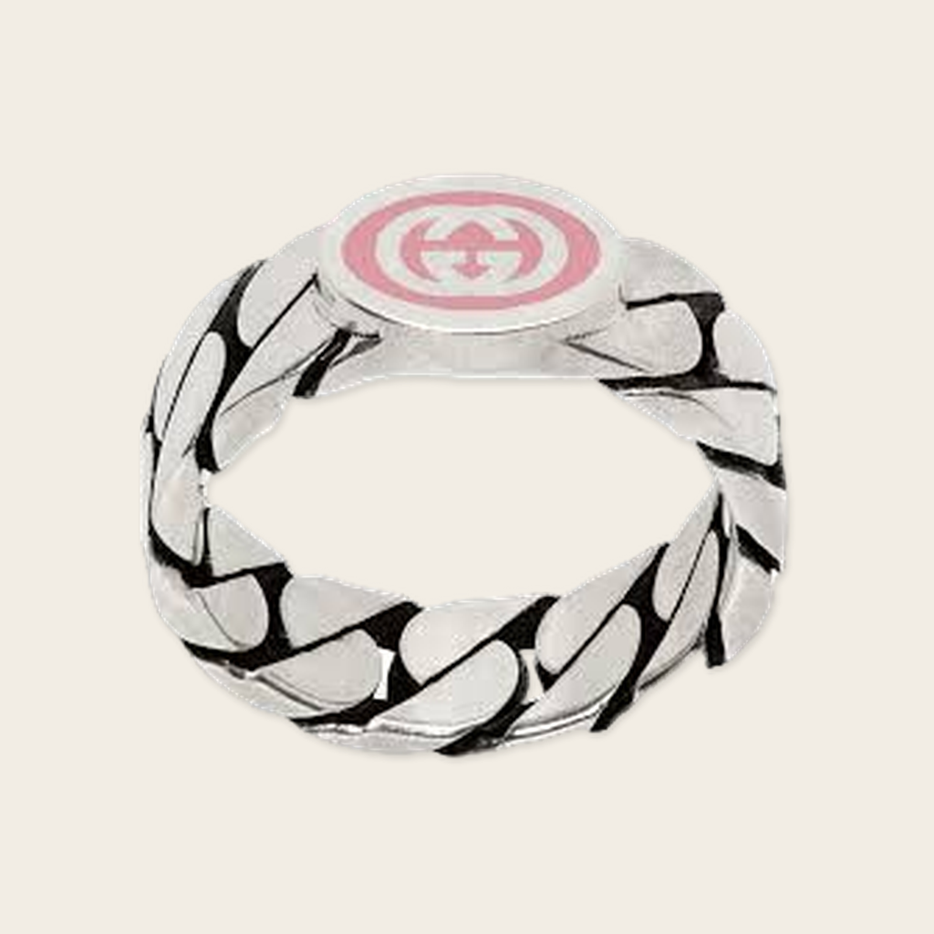 Gucci Interlocking G enamel ring