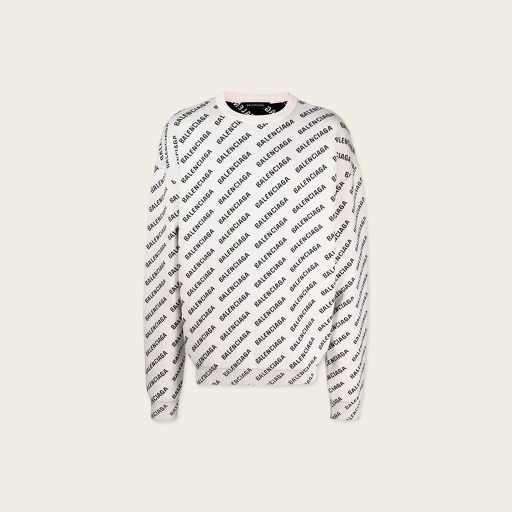 Balenciaga Jacquard all over logo knitwear