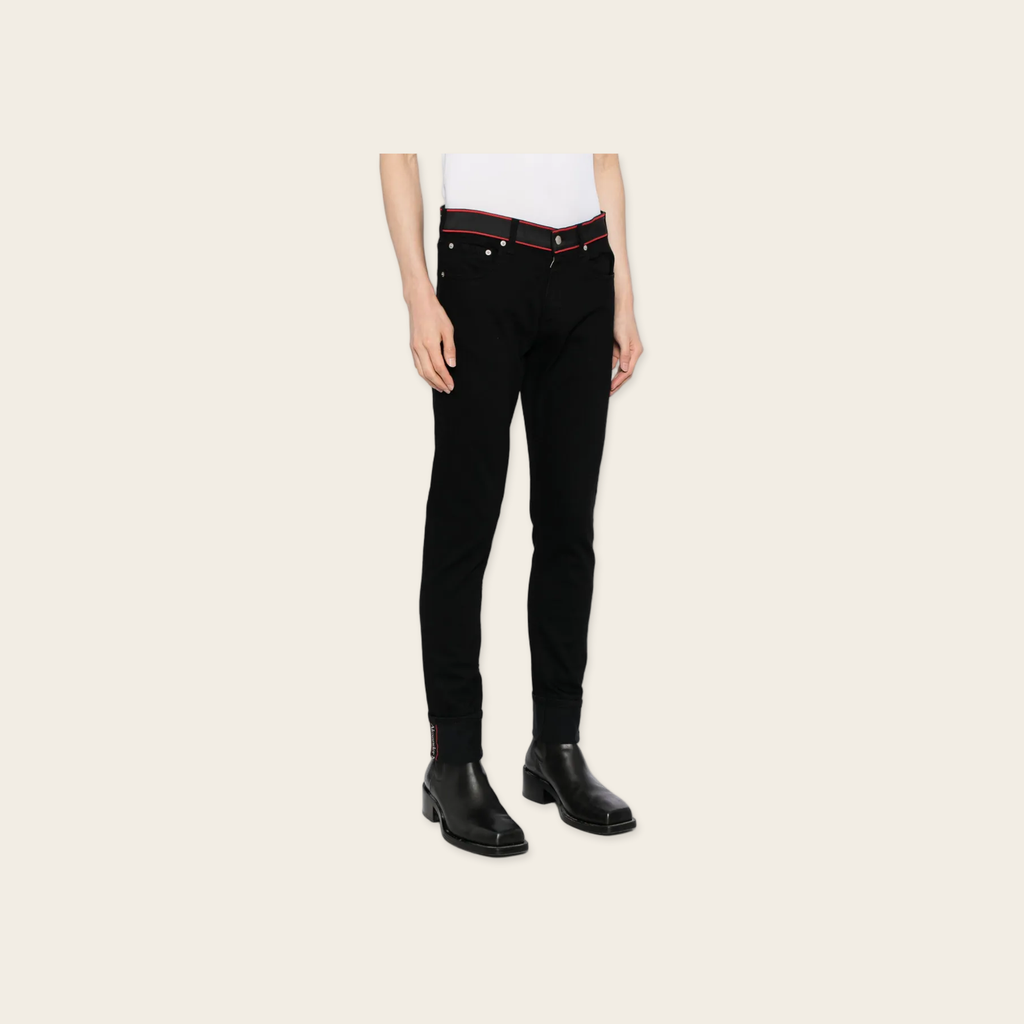 Alexander McQueen Taped Logo Denim