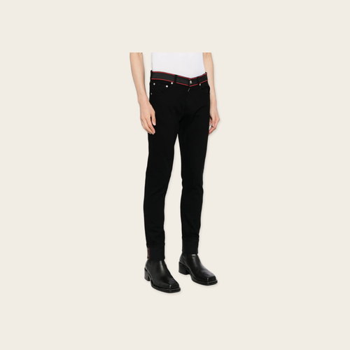 Alexander McQueen Taped Logo Denim