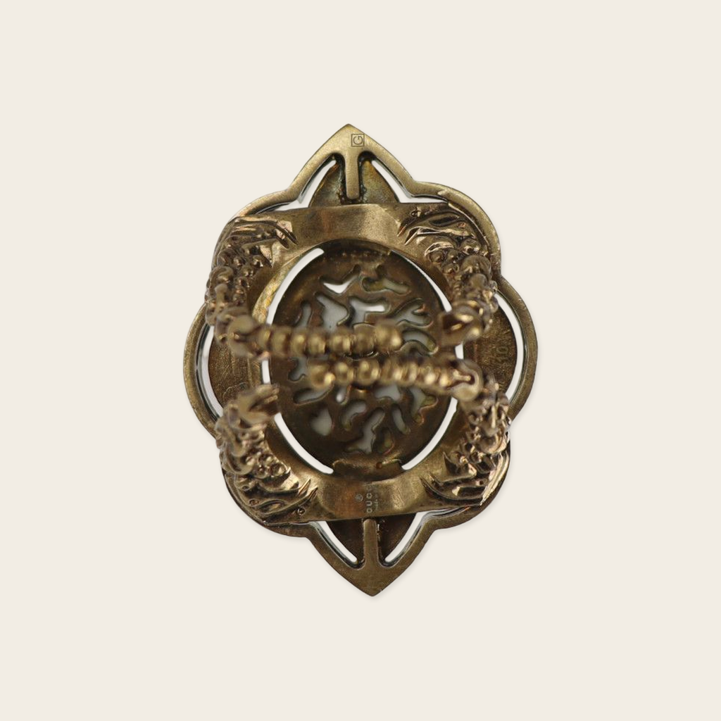 Gucci Embellished Ring Gucci Embellished Ring with Velvet and Pearls all around GG engraved inside.
