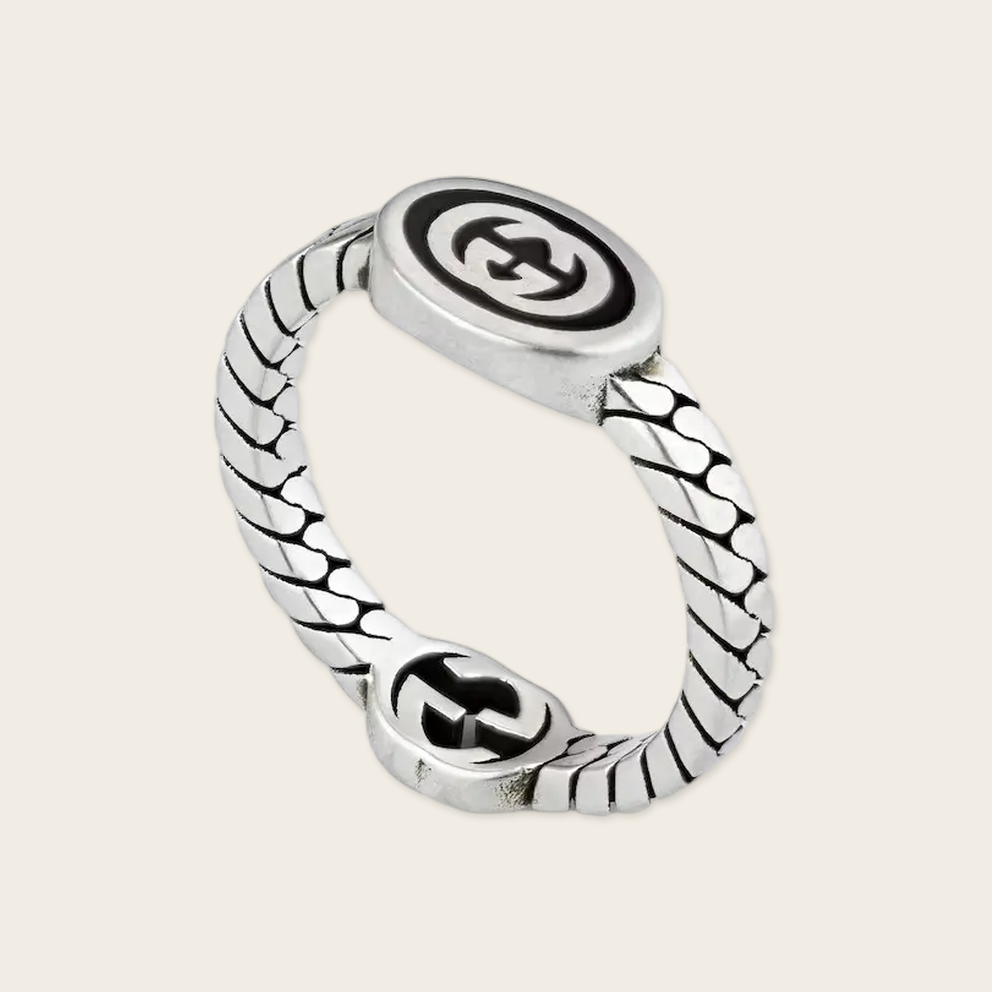 Gucci Interlocking G Double Face Ring