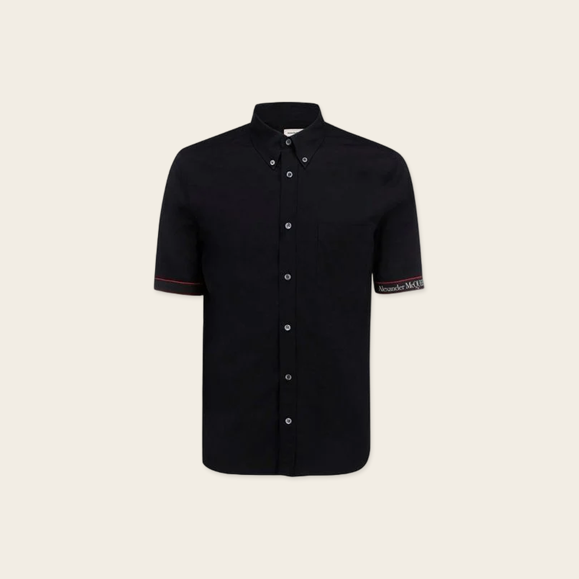 Alexander McQueen Trim Logo Short Sleeves Shirt