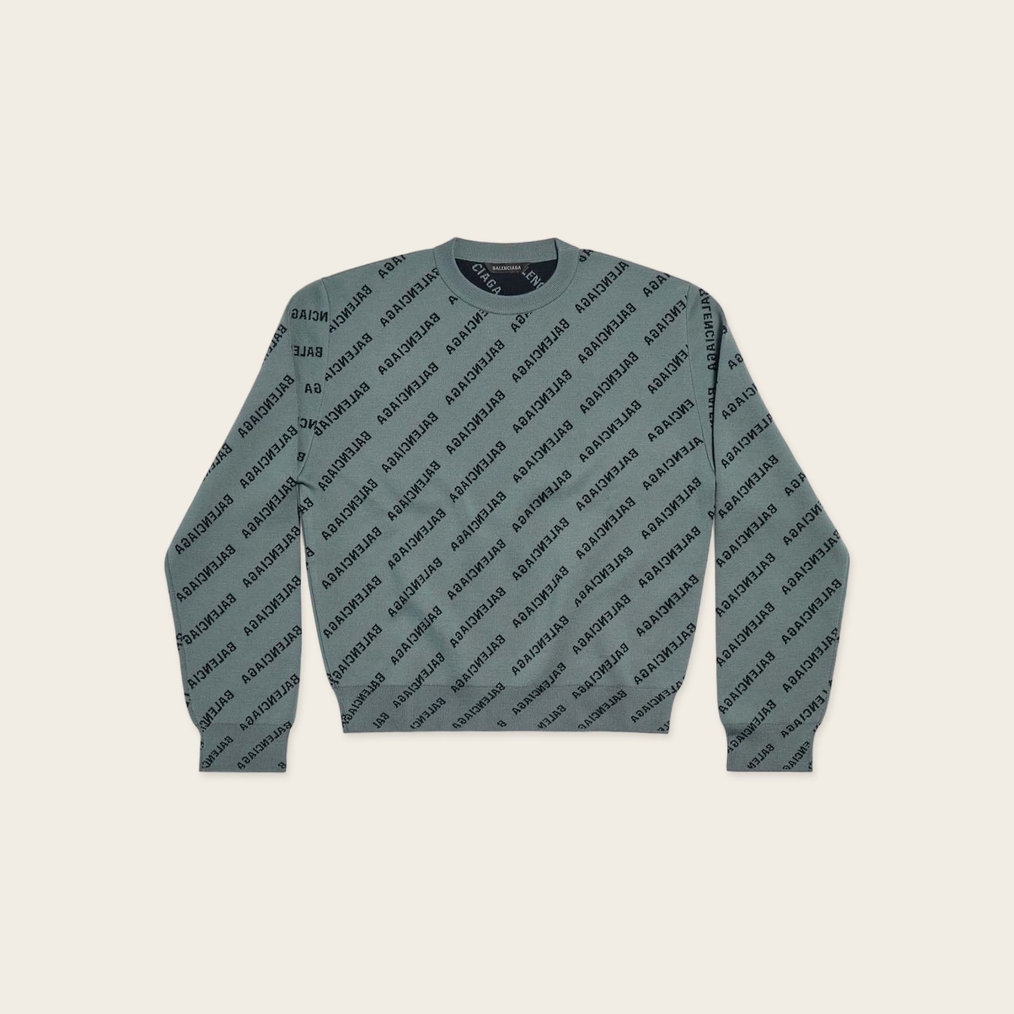 Balenciaga Jacquard all over logo knitwear