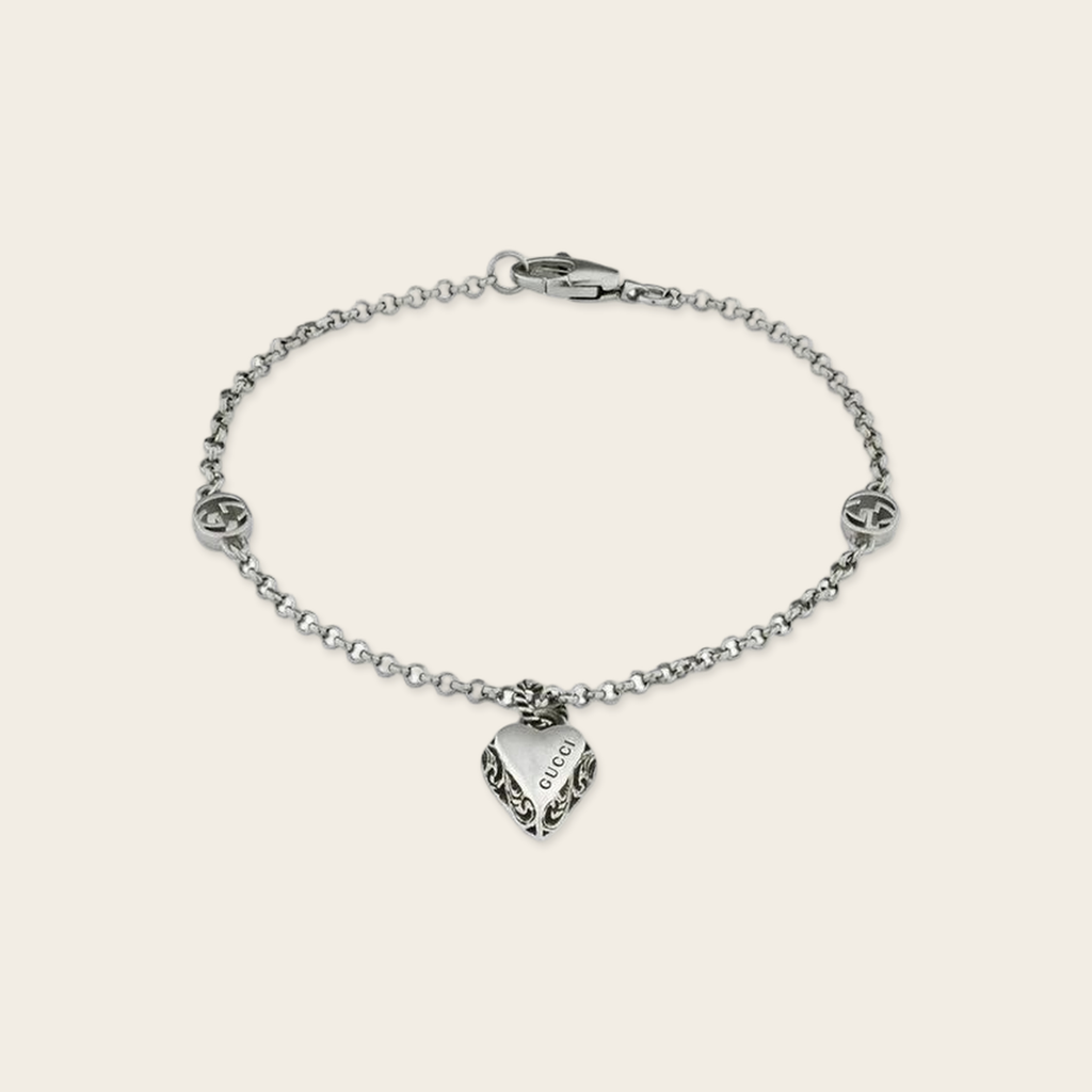 Gucci Heart Charm Bracelet