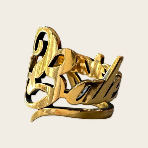 Balenciaga Typo Gold-Tone Ring