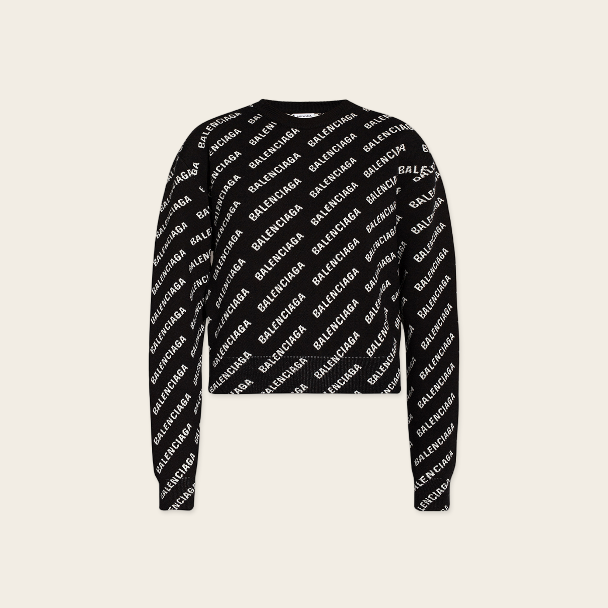 Balenciaga Jacquard all over logo knitwear