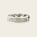 Gucci Sterling Silver Logo Ring