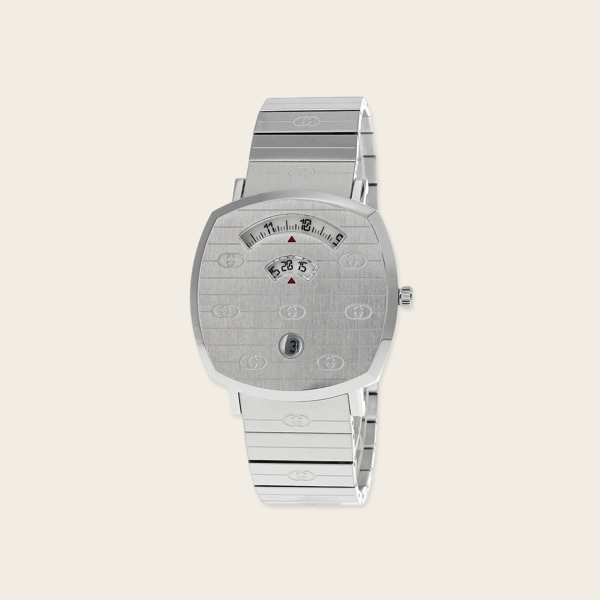 Gucci Grip Watch Silver