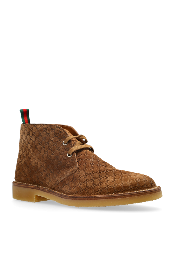 Gucci Moreau Boots — Brown Suede