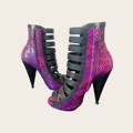 Gucci Olímpia Python Heel Ankle Boots