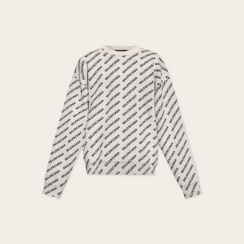 Balenciaga Jacquard all over logo knitwear