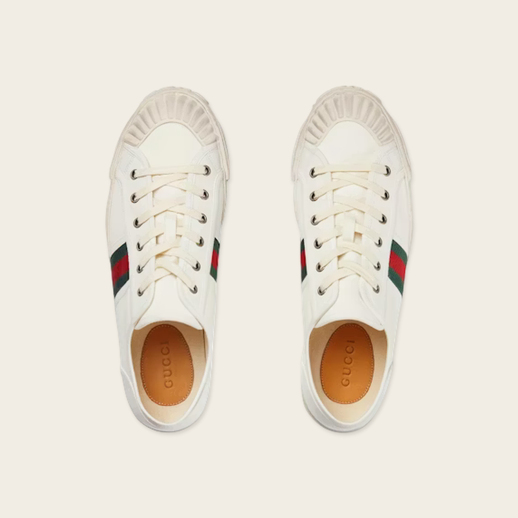 Gucci Low-Top Lace-Up Web Sneakers