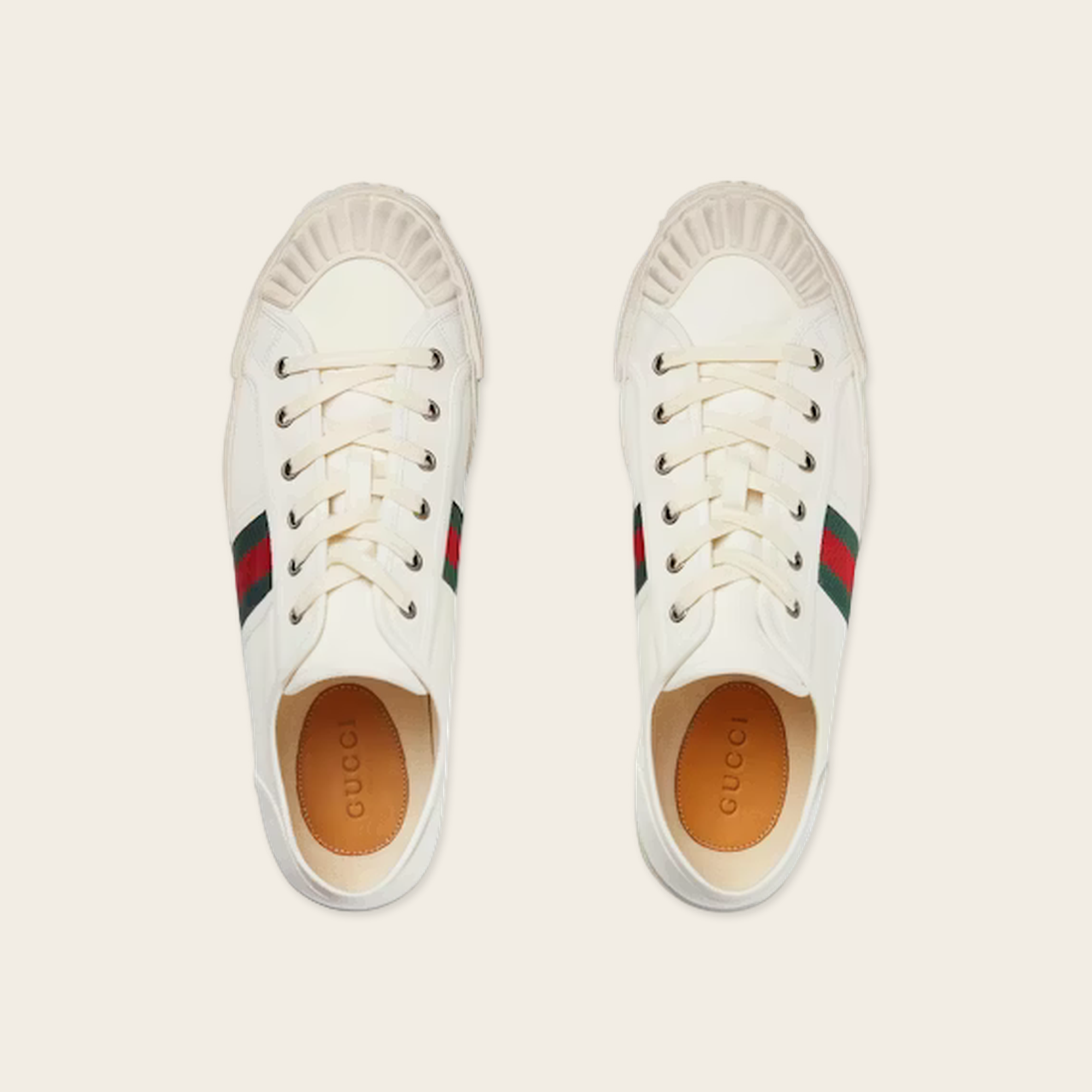 Gucci Low-Top Lace-Up Web Sneakers