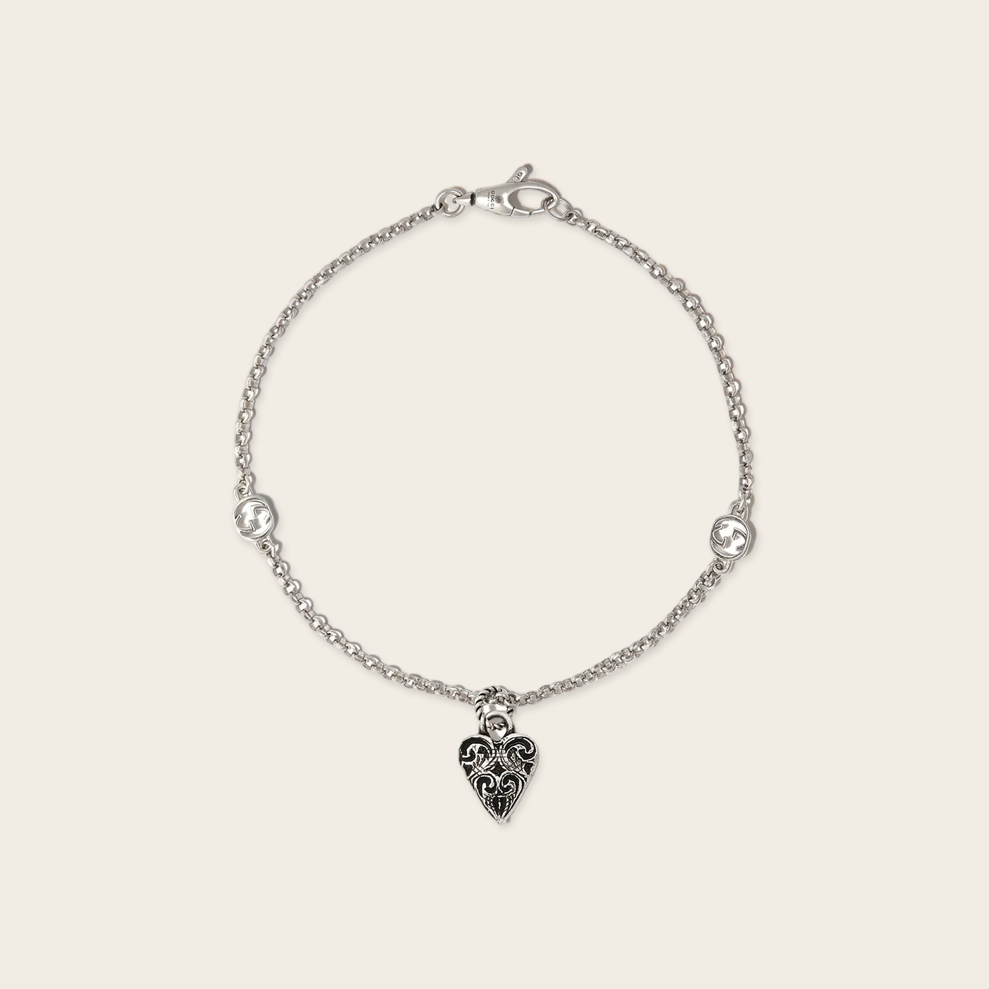 Gucci Heart Charm Bracelet