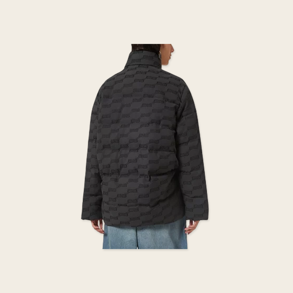Balenciaga BB Monogrammed Quilted Puffer