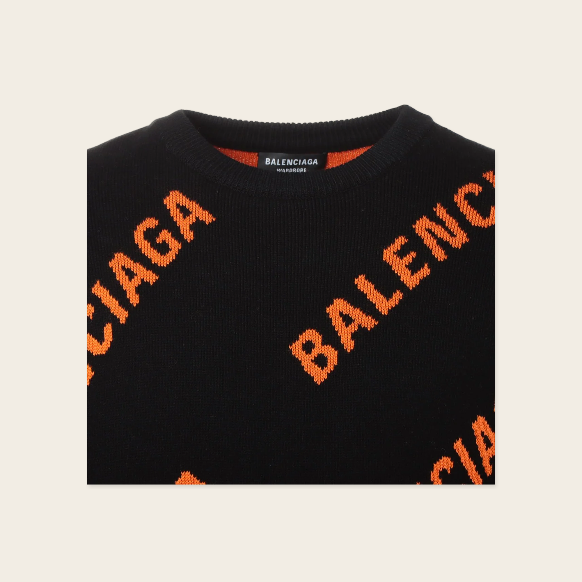 Balenciaga All Over Logo Knitwear
