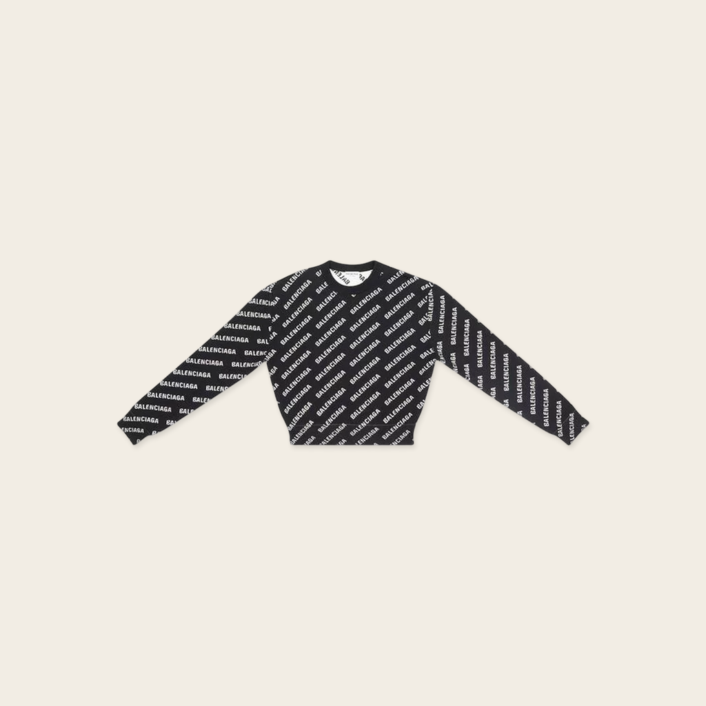 Balenciaga Jacquard all over logo knitwear