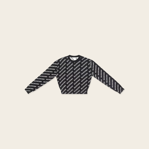 Balenciaga Jacquard all over logo knitwear