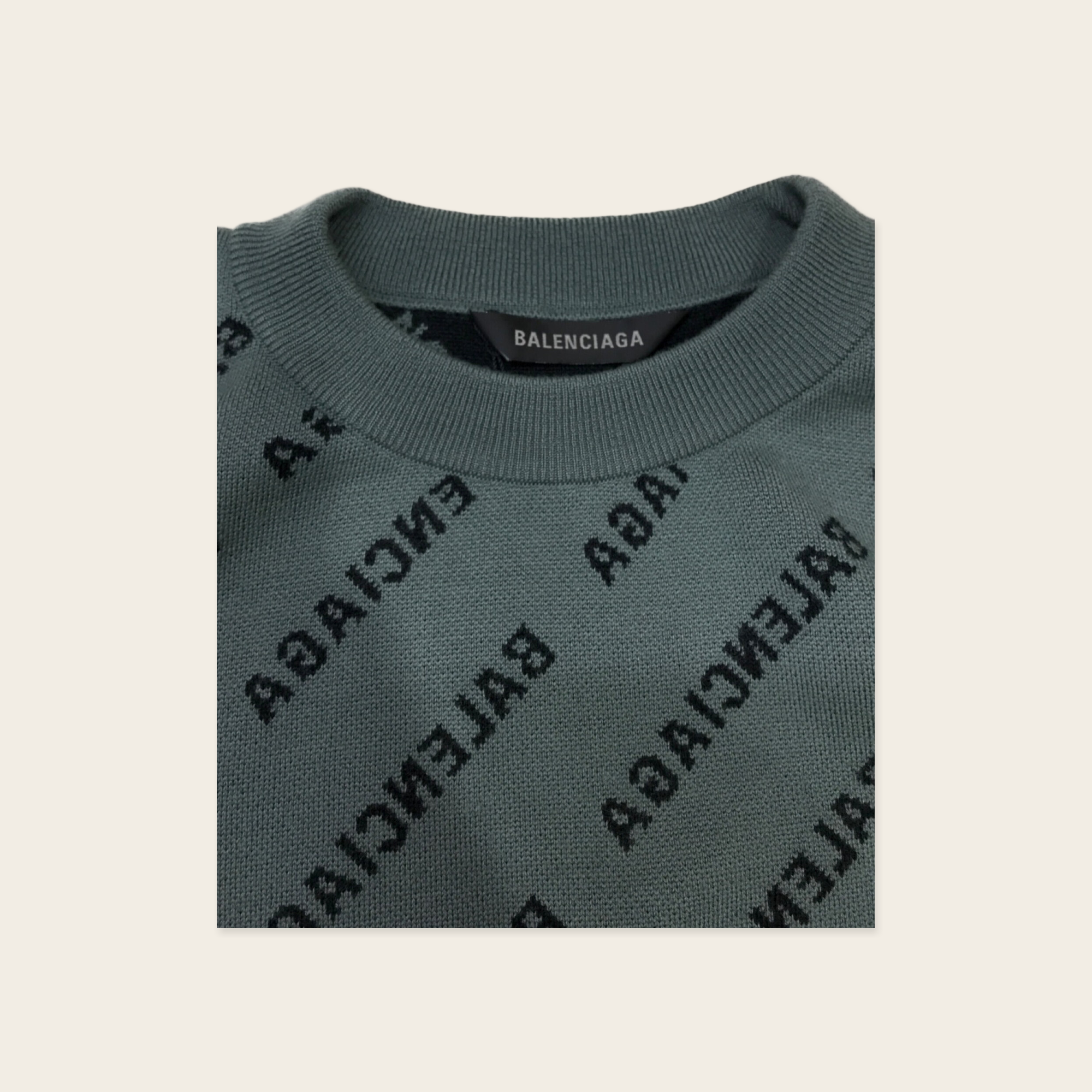 Balenciaga Jacquard all over logo knitwear