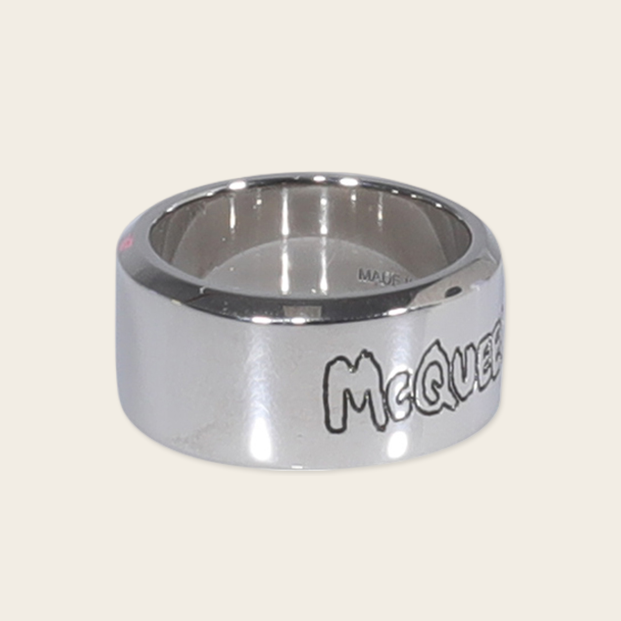 Alexander McQueen Graffiti Logo Ring