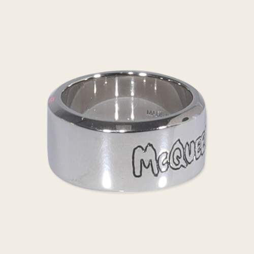 Alexander McQueen Graffiti Logo Ring