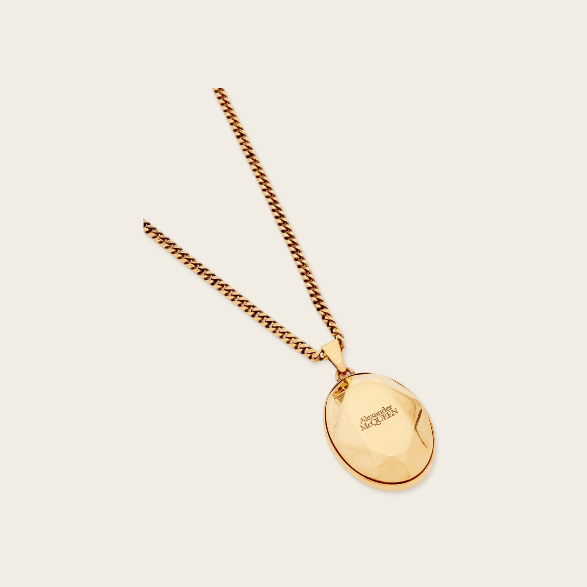 Alexander McQueen Faceted Stone Necklace.