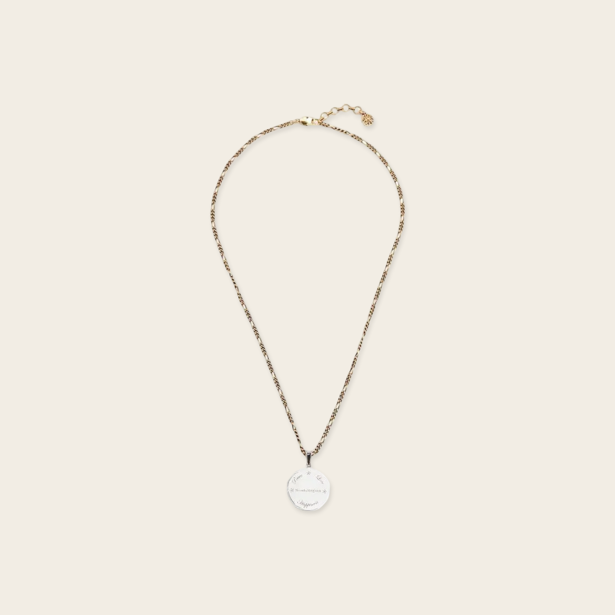 Alexander McQueen Logo-engraved medallion necklace