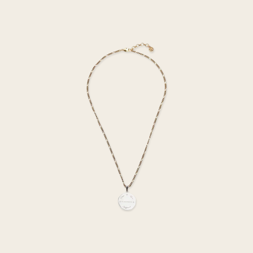 Alexander McQueen Logo-engraved medallion necklace