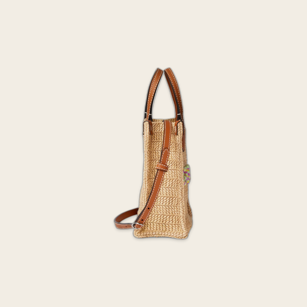 Gucci Super Mini Straw-Effect Bag Fabric