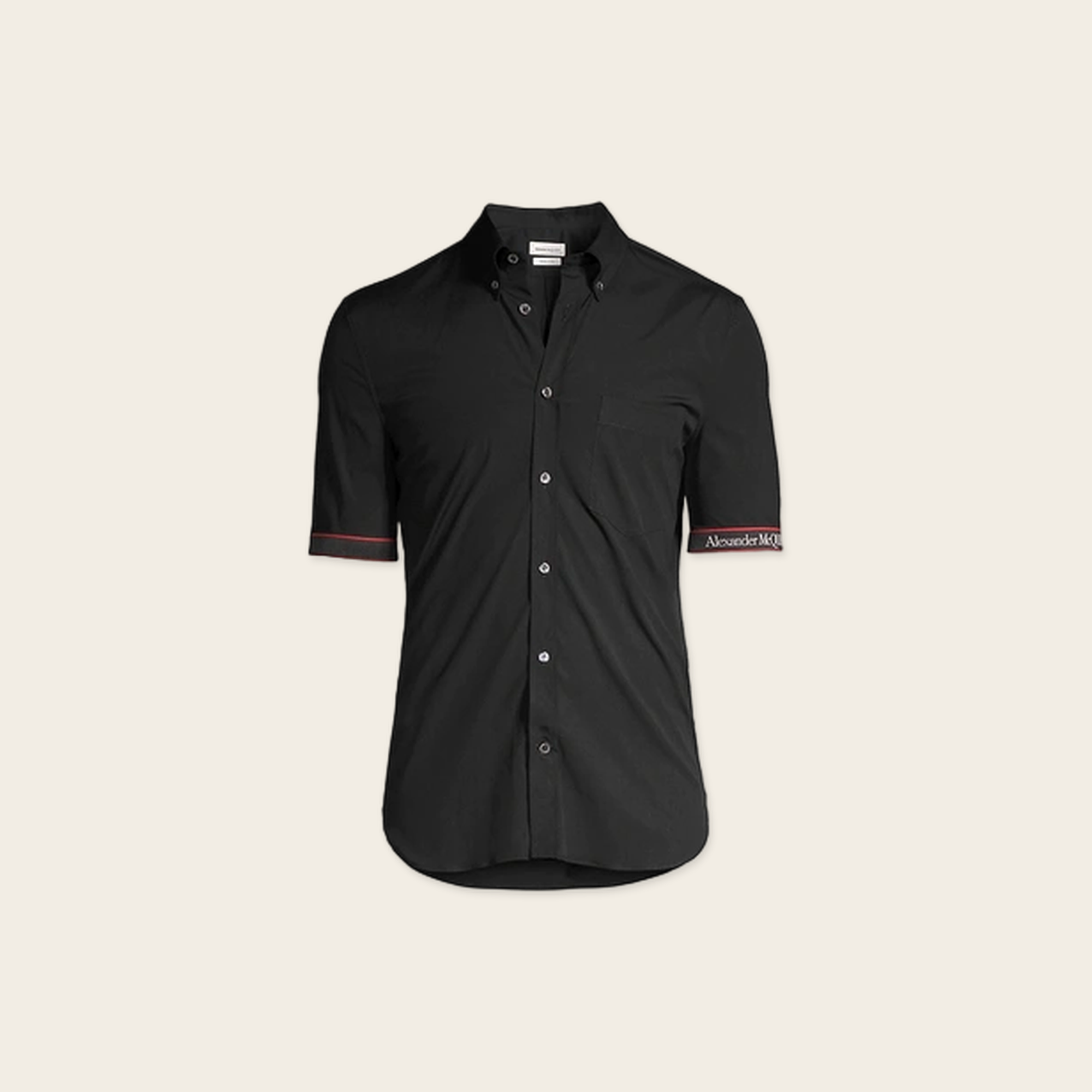 Alexander McQueen Trim Logo Short Sleeves Shirt