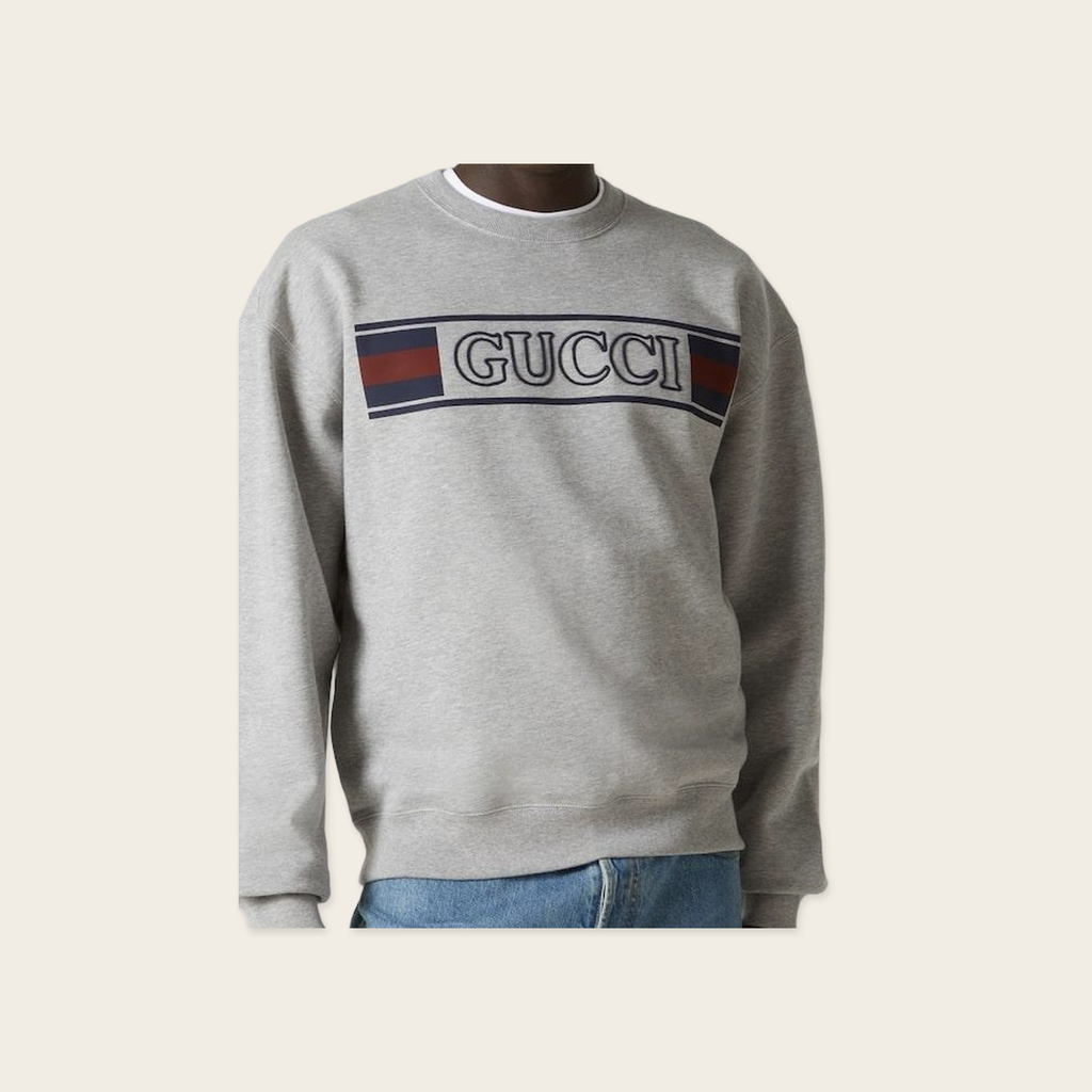 Gucci Embroidered Cotton Jersey Sweatshirt