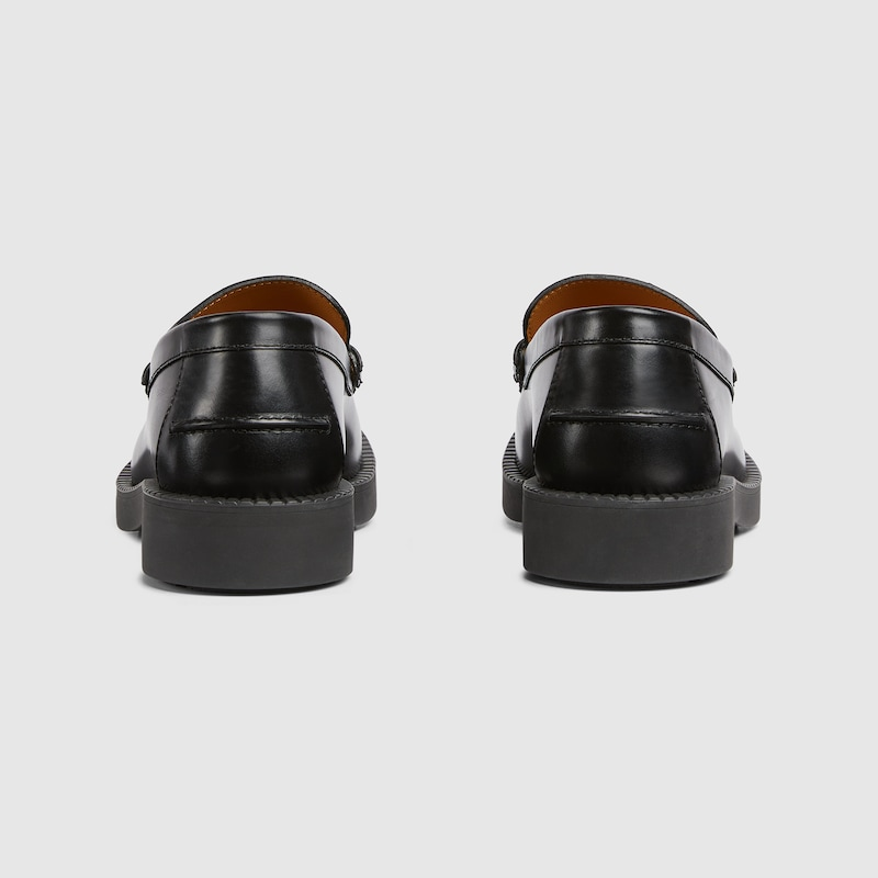 Gucci Horsebit Leather Loafers — Black