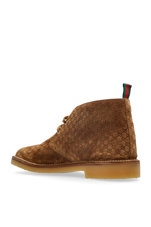 Gucci Moreau Boots — Brown Suede