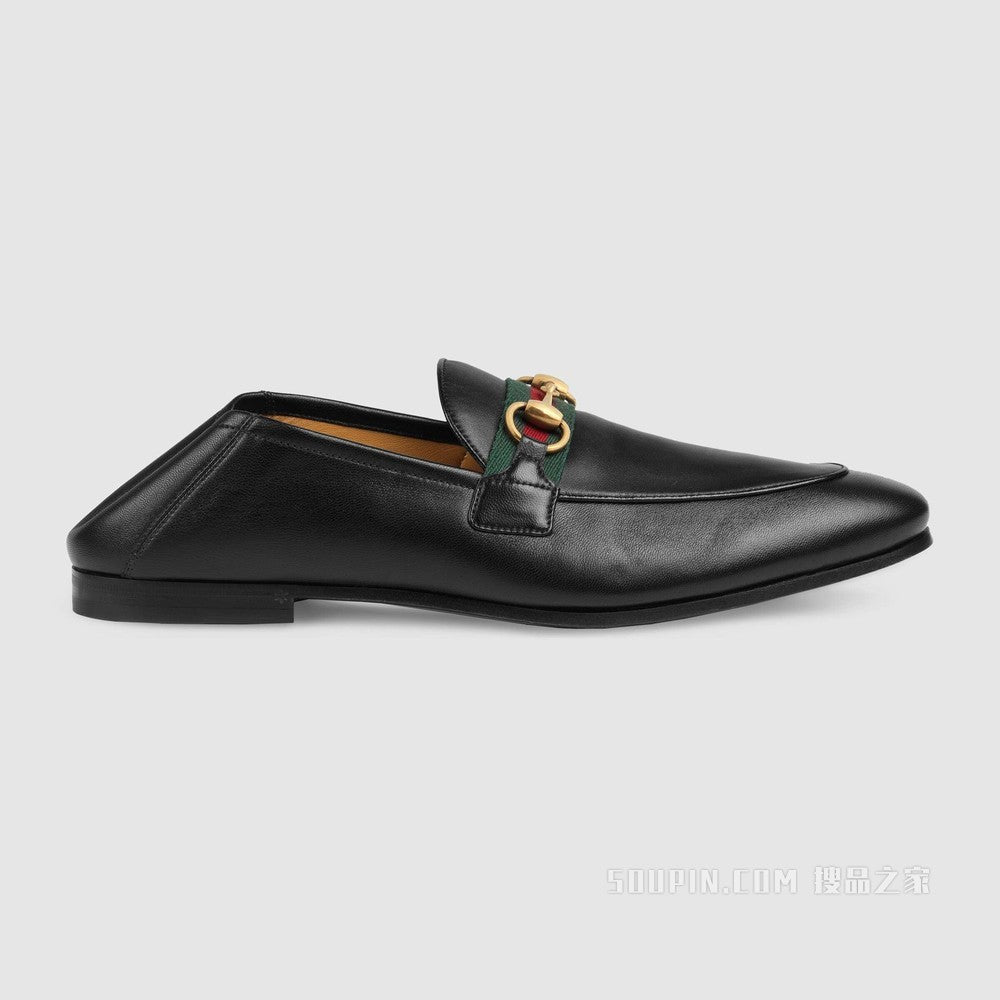 Gucci Horsebit Web Loafer — Black