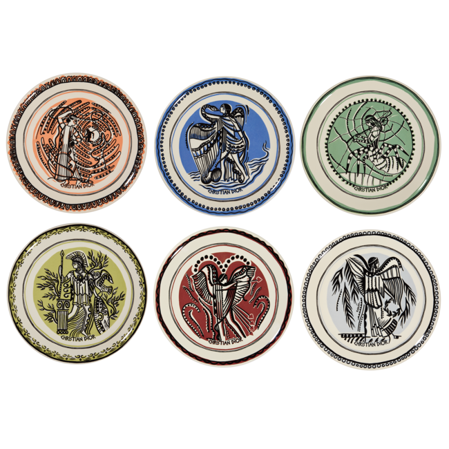Dior Porcelain Set of 6 Plates — 3