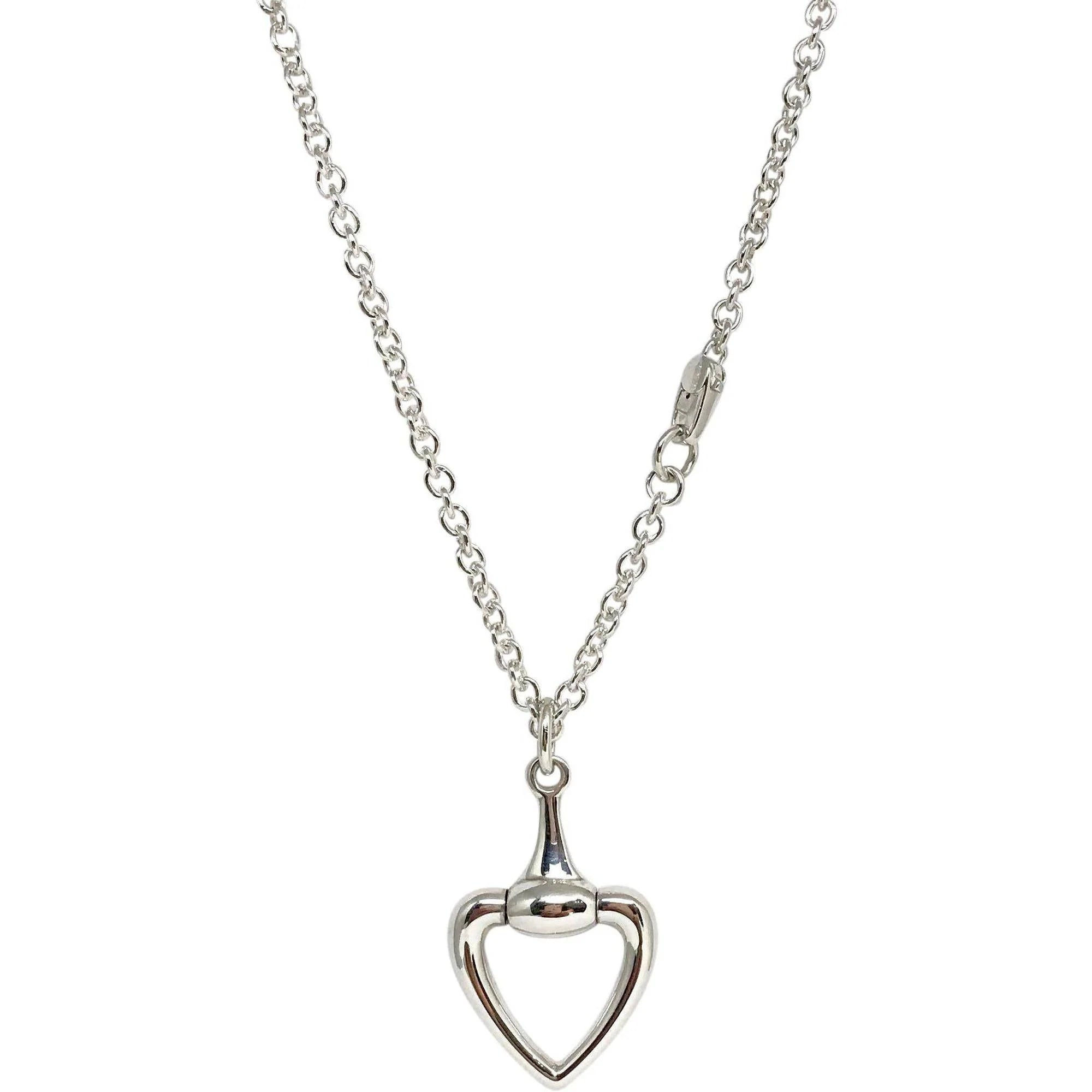 Gucci Heart Sterling Silver Necklace