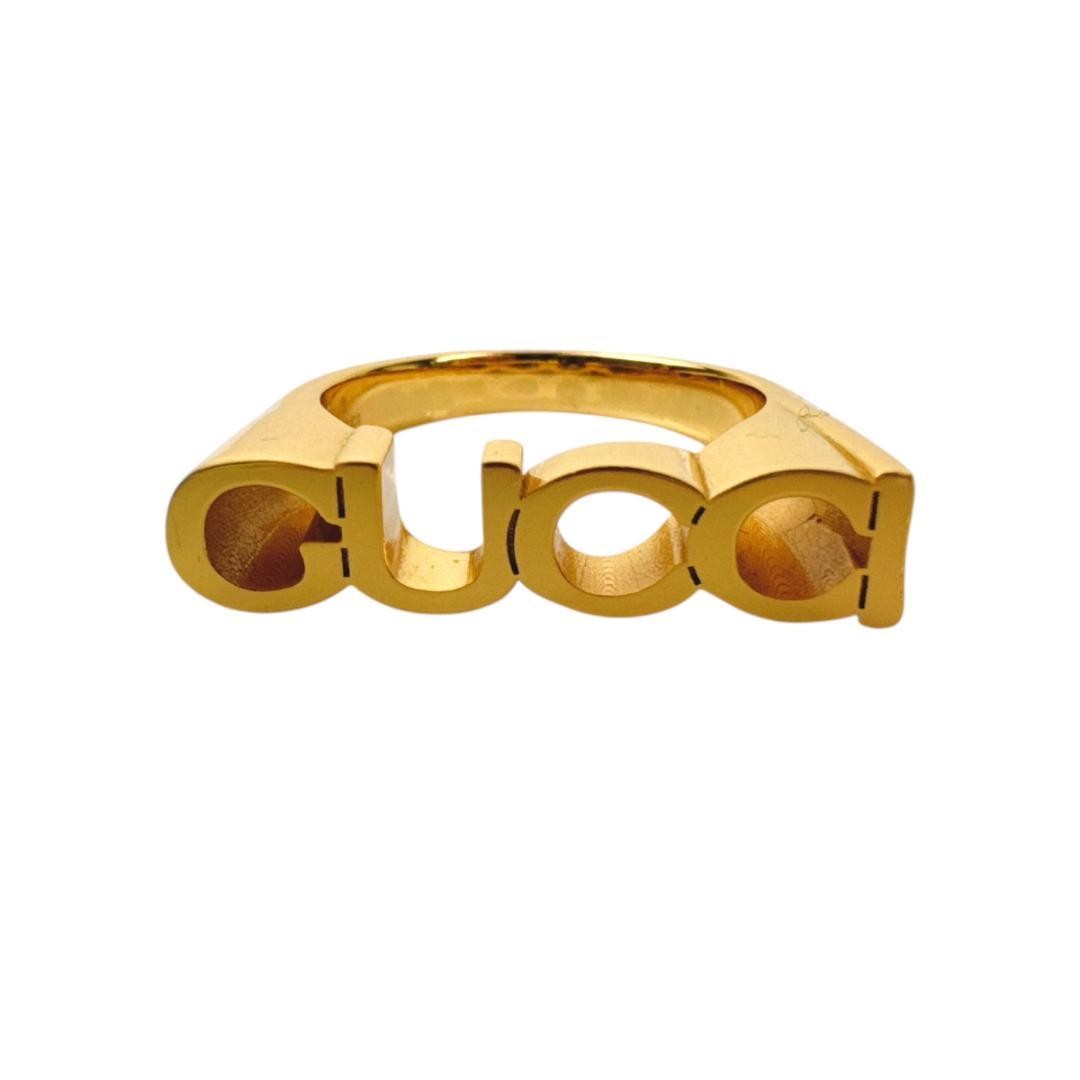 Gucci Logo Ring — Gold-Tone