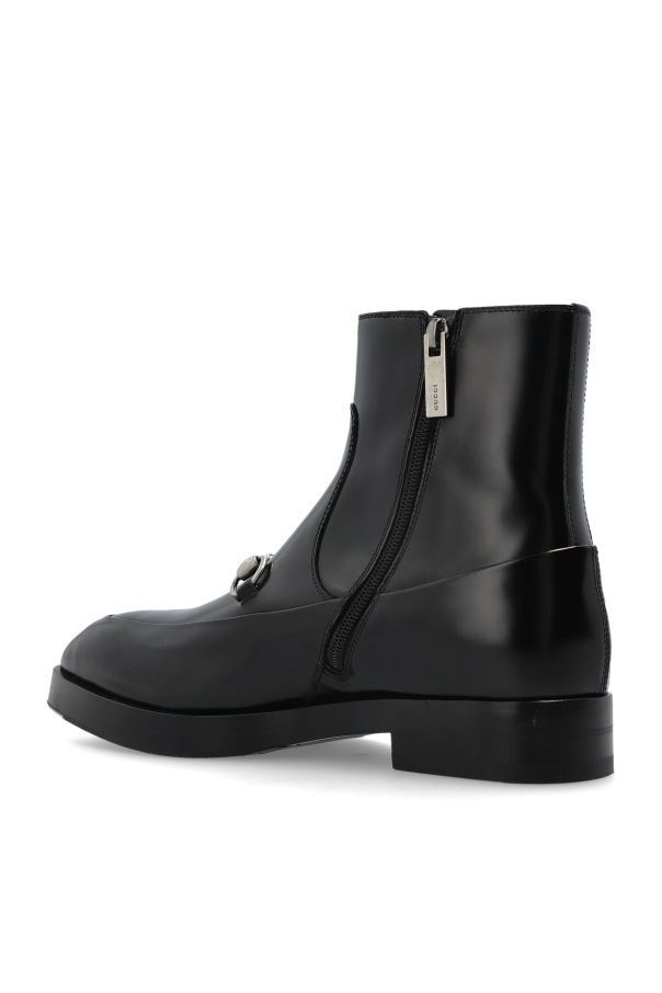 Gucci Horsebit Ankle Boots — Black