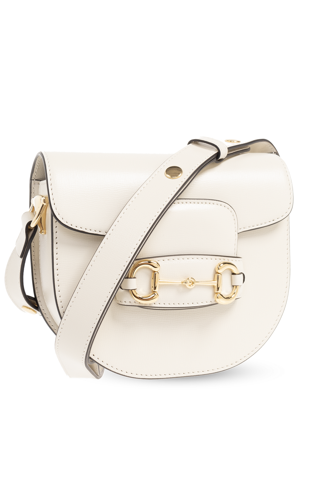 Gucci 1955 Horsebit Shoulder Bag — Cream
