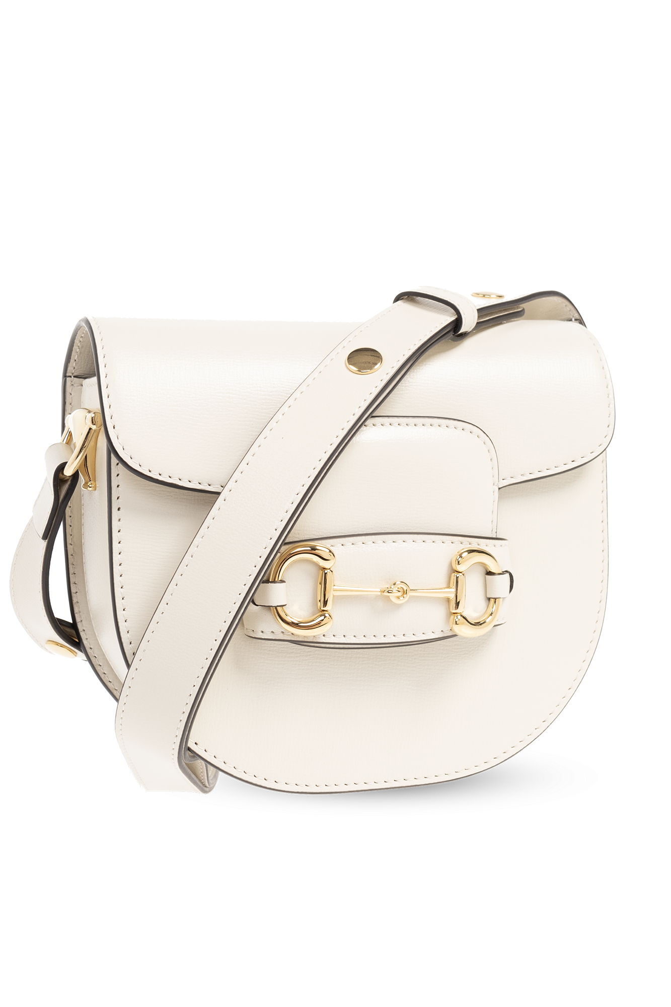 Gucci 1955 Horsebit Shoulder Bag — Cream