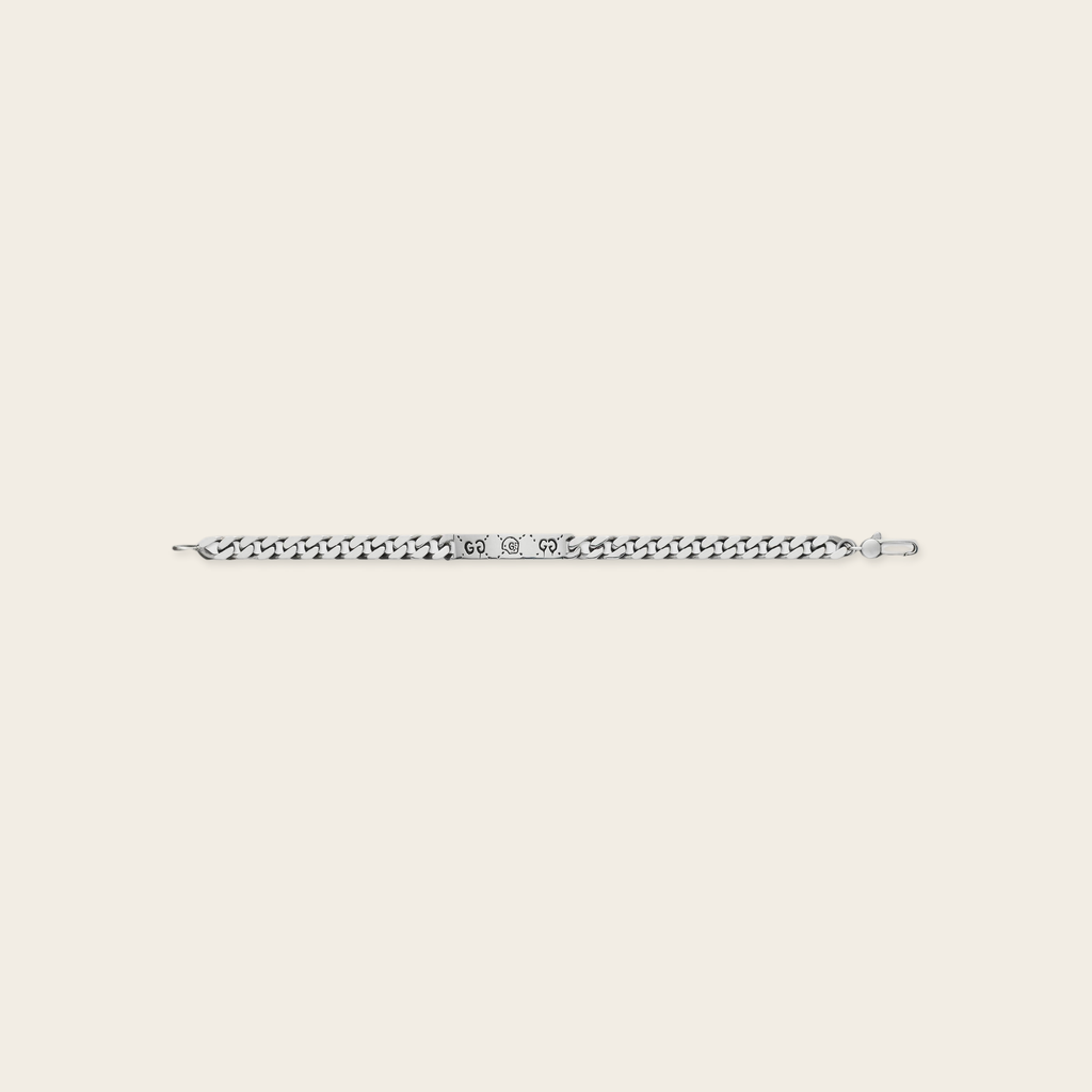 Gucci Ghost Engraved Sterling Silver ID