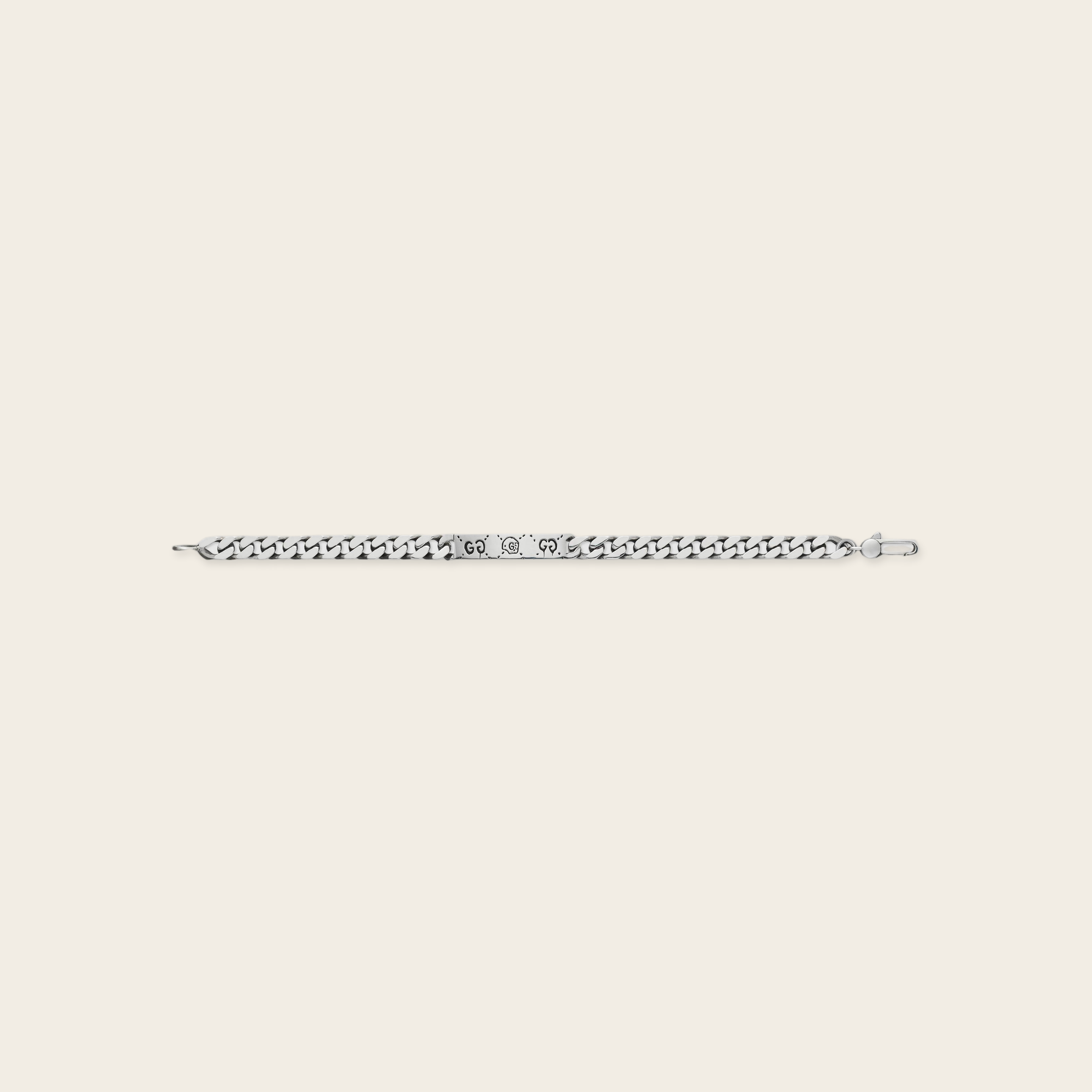Gucci Ghost Engraved Sterling Silver ID