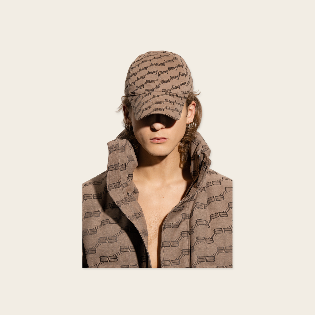 Balenciaga Brown BB Monogram Cap