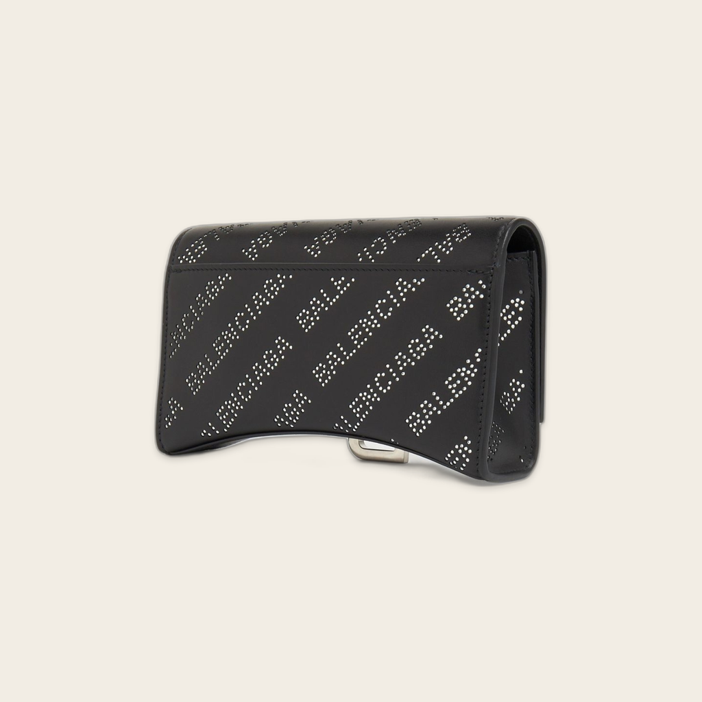 Balenciaga Hourglass Wallet Strass on Chain