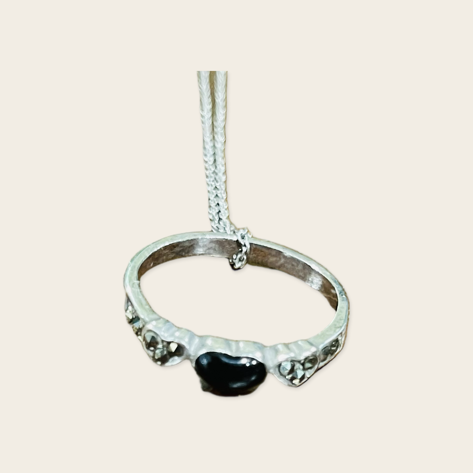 Saint Laurent Ring on Chain Necklace